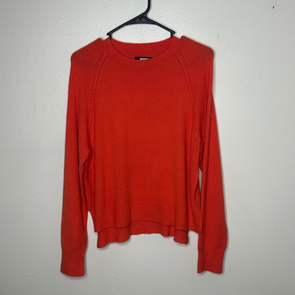 APPARIS‎ Poppy Orange High Low Knit Sweater Made in Italy Fits size Large